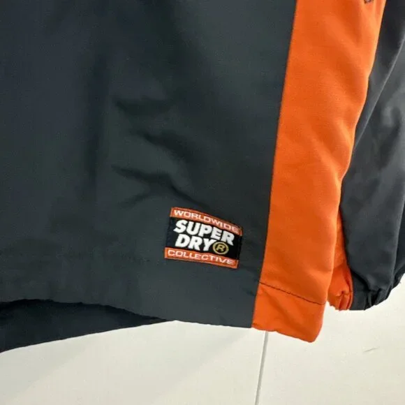 Superdry Ryley Overhead 1/4 Zip Jacket Smart Casual Lightweight Blue Camo Medium - Picture 5 of 11